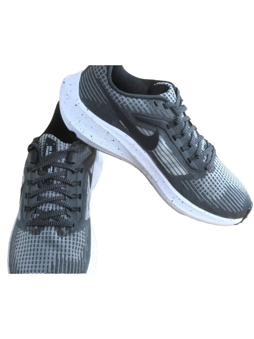 Women's Nike Air Zoom Pegasus 39 Running Shoes Black Smoke Grey White Size 8 NEW
